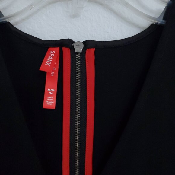 Spanx The Perfect Jumpsuit Black Sleeveless Shaping Tech Flare Size Medium NWT - Picture 5 of 15
